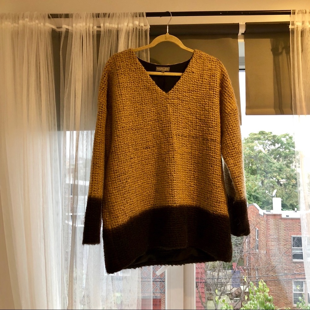 SACHIN + BABI oversized cable-knit ombré sweater